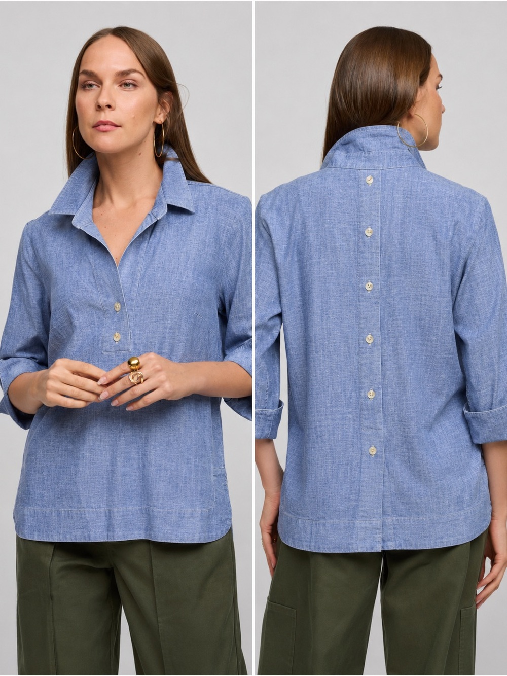 Hinson Wu 3/4 Sleeve Aileen blouse. NWT, size 6